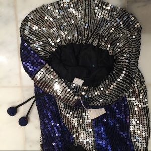 NWT blue/silver and green/gold sequin storage bags